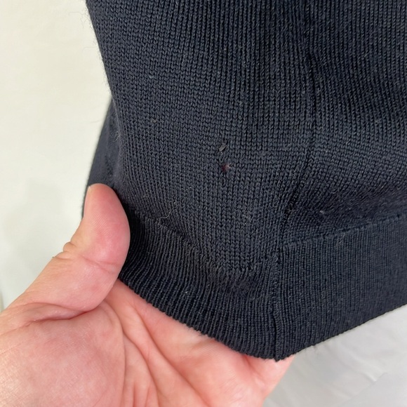 Burberry Knit Short Sleeve Crew Neck Sweater Embroidered Logo Hip - Picture 5 of 10